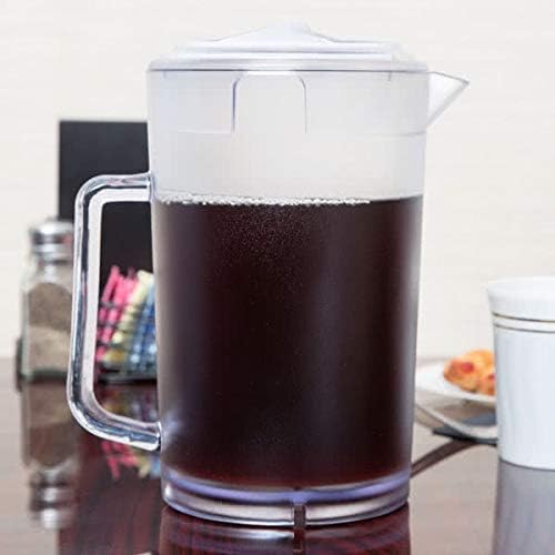 G.E.T. P-3064-1-CL 64 oz. Clear Plastic Pitcher with lid, Dishwasher Safe, Break Resistant, for Indoor and Outdoor Entertaining, (Pack of 12)