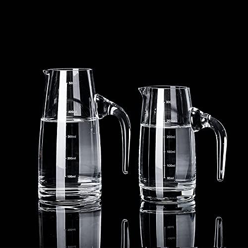 2pcs Glass Creamer Pitcher Scale Sauce Serving Pitcher Milk Creamer Jug,100ml