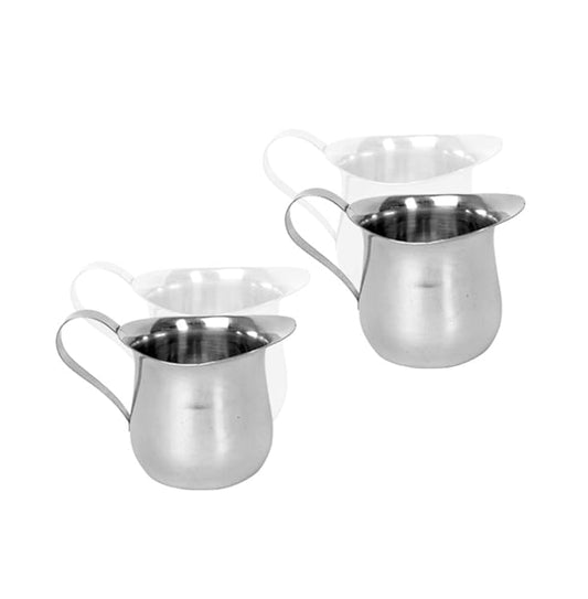 Stainless Steel Silver Bell Creamer Cream Pitcher for Milk, Barware (12 PC, 8 oz)