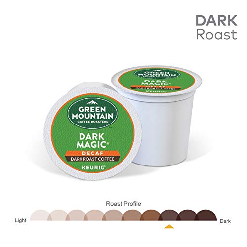 Green Mountain Coffee, Dark Magic Decaf, Single-Serve Keurig K-Cup Pods, Dark Roast, 96 Count (4 Boxes of 24 Pods)