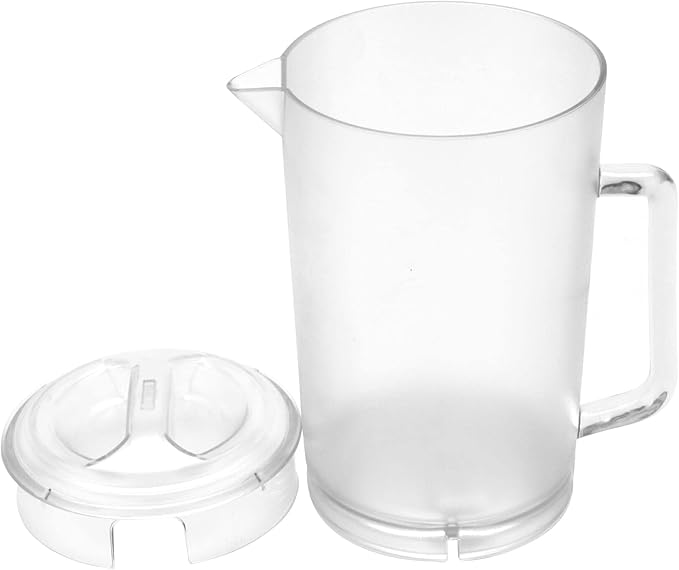 G.E.T. P-3064-1-CL 64 oz. Clear Plastic Pitcher with lid, Dishwasher Safe, Break Resistant, for Indoor and Outdoor Entertaining, (Pack of 12)