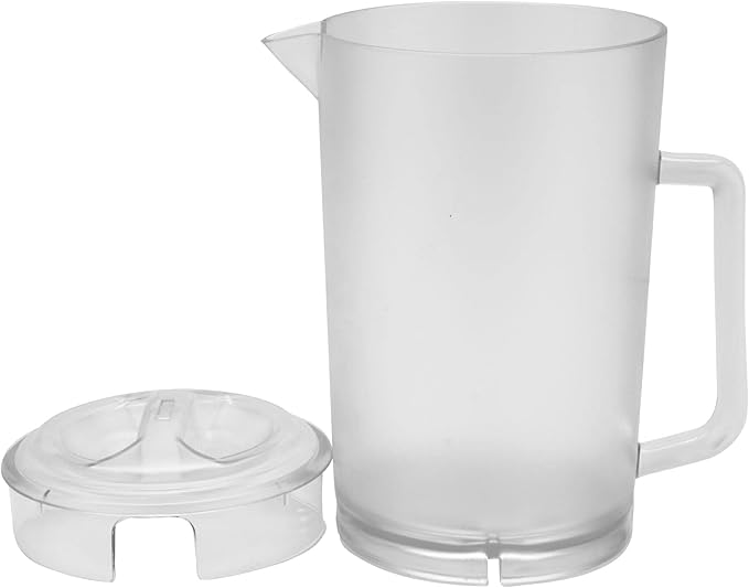 G.E.T. P-3064-1-CL 64 oz. Clear Plastic Pitcher with lid, Dishwasher Safe, Break Resistant, for Indoor and Outdoor Entertaining, (Pack of 12)