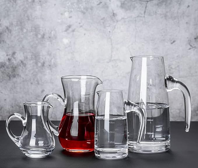 2pcs Glass Creamer Pitcher Sauce Serving Pitcher Milk Creamer Jug,150ml