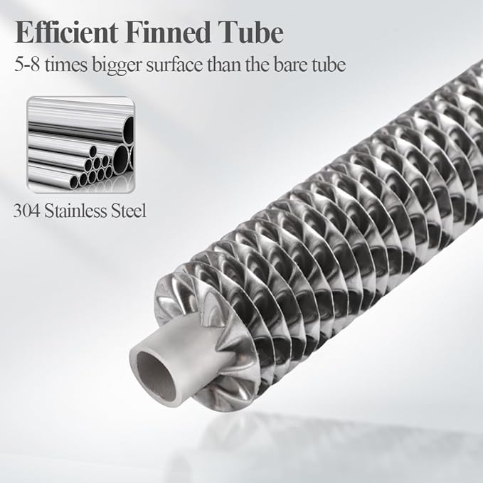 AB Side Arm Heat Exchanger for Domestic Hot Water Heating (40Gal-3/4''Shell+3/4'' Tube+Single Wall)