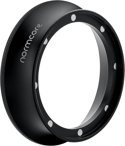 Normcore 51mm Magnetic Dosing Funnel, Espresso Dosing Ring, 18mm Anodized Aluminum with 8 Neodymium Magnets Compatible with 51mm Delonghi Decica Portafilter, Black
