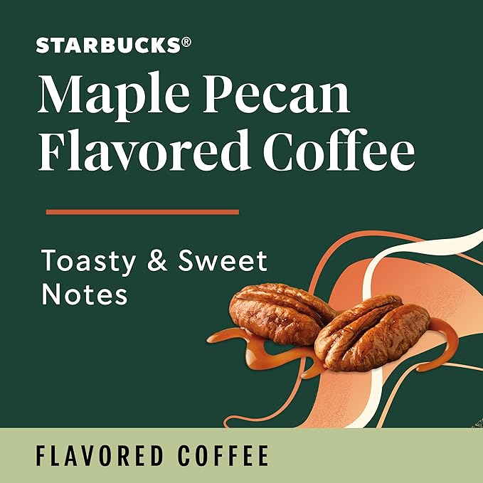 Starbucks K-Cup Coffee Pods, Flavored Hot or Iced Coffee, Maple Pecan, 60 Keurig Pods