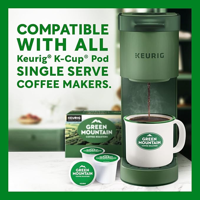 Green Mountain Coffee Roasters Half Caff, Single-Serve Keurig K-Cup Pods, Medium Roast Coffee Pods, 32 Count