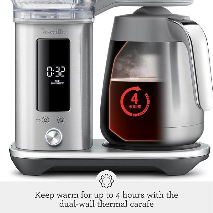Breville Luxe Drip Coffee Machine BDC465BTR, Black Truffle, Thermal Carafe
