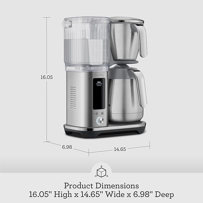 Breville Luxe Drip Coffee Machine BDC465OLT, Olive Tapenade, Thermal Carafe