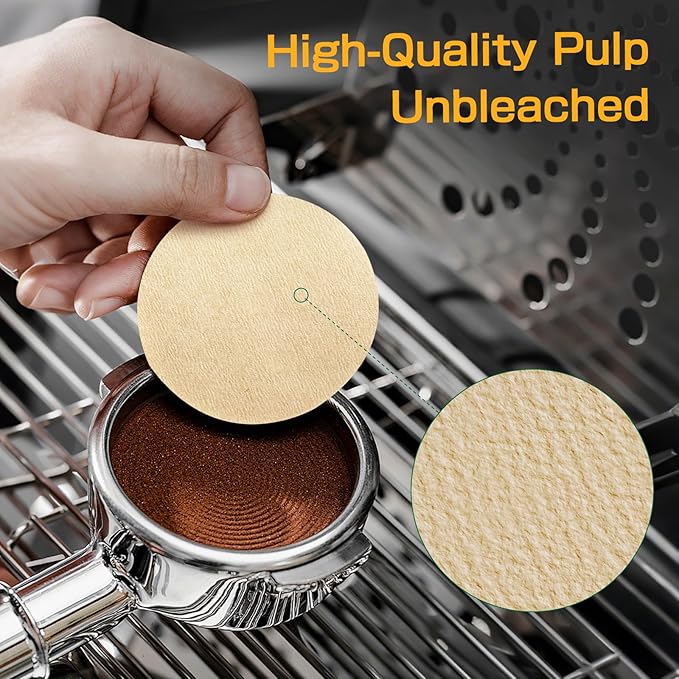 600pcs Espresso Filter Paper for CASABREWS Espresso Machine, Portafilter Filter Disposable Puck Screen for De'Longhi Stilosa Manual 51mm Portafilter Filter Basket, 51mm