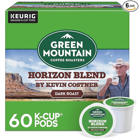 Green Mountain Coffee Roasters Horizon Blend Coffee by Kevin Costner, Keurig Single Serve K-Cup Pods, 60-Count (6 x 10 Count Boxes)